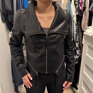 Lulu’s Black Leatherette Jacket